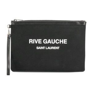 Saint Laurent Rive Guache Canvas Clutch